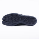 Outsole view of black Tabi Shoes " ◯△▢ (MARU SANKAKU SHIKAKU) "