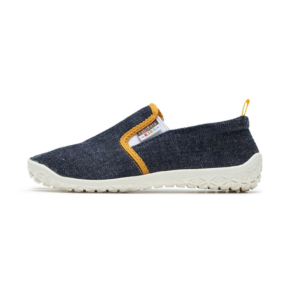 Left side of denim Tabi Shoes " KIDS tabiRela "
