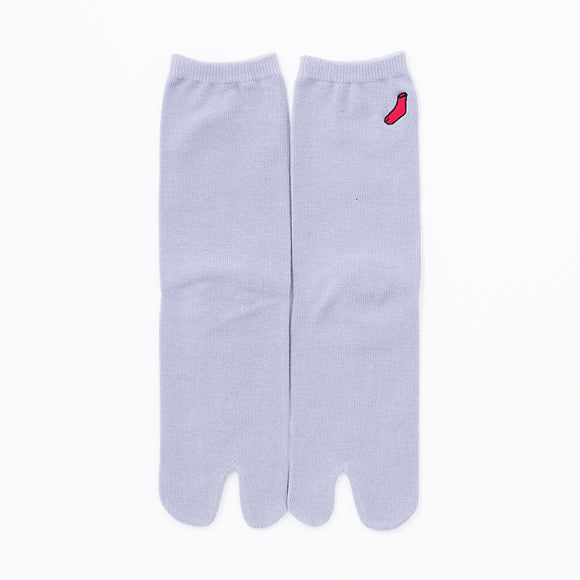 Front view of long gray Tabi Socks "TABI-JI"