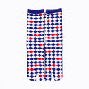 Front view of long blue Tabi Socks " Kingyo 2 "