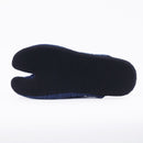 Outsole view of navy Tabi Slippers " KASUMI "
