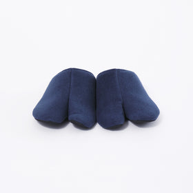 Front view of navy Tabi Slippers " PILE "